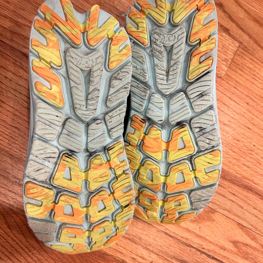 Hoka Mint Green and Yellow Women's Sneakers - Picture 3 of 4